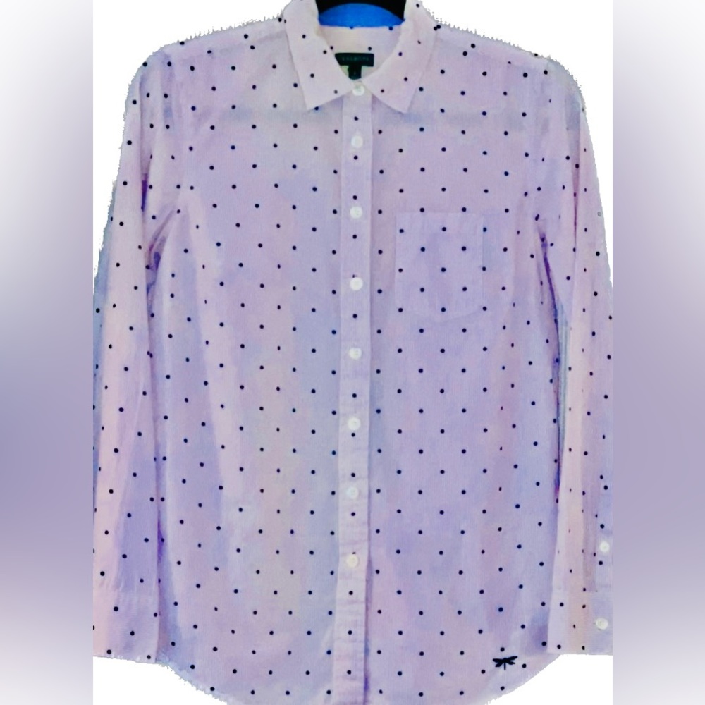 Talbots Polka Dot Button Down Size Xs - image 2